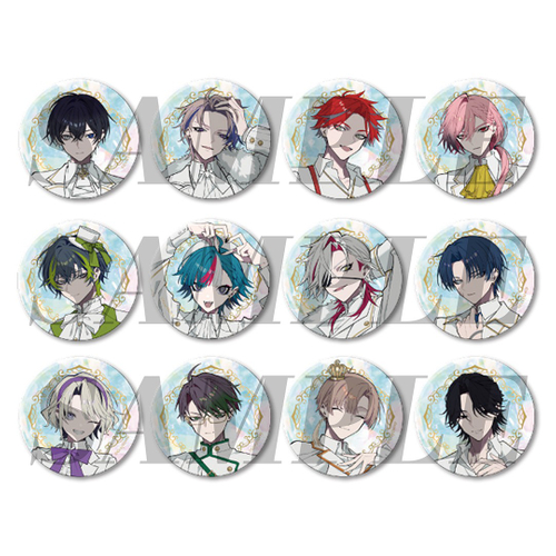 トレーディング缶バッジ 2nd Anniv. ver. イベント価格：&yen;600（税込） 種類：全12種 サイズ：直径54mm程度 仕様：オーロラ加工入り ランダムで複製サイン入り ※絵柄はお選びいただけません