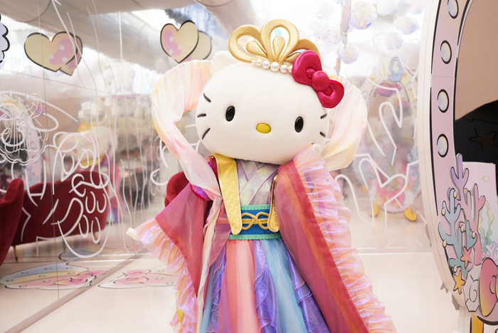▲レストランでも乙姫になったハローキティに会える