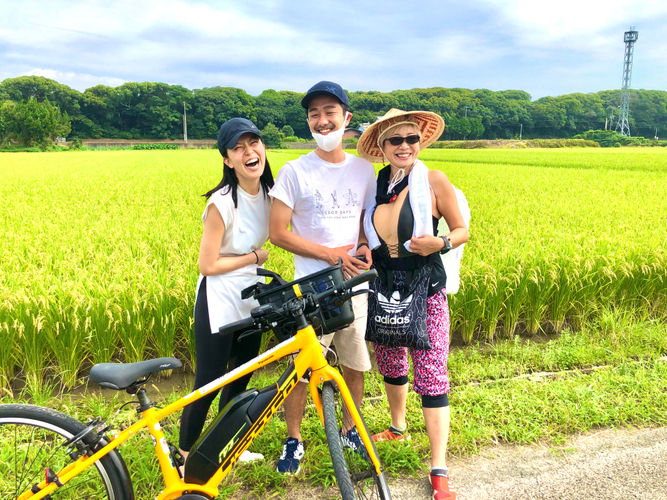 電動自転車で楽々♡ガイド付き！