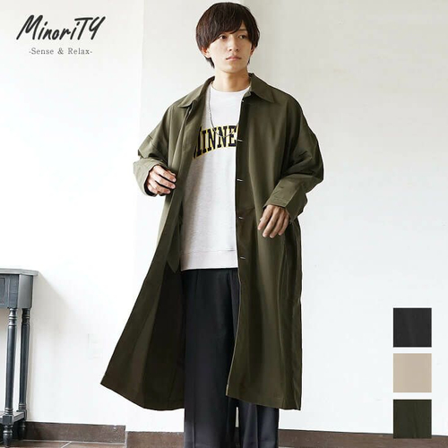 オーバーサイズステンカラーコート