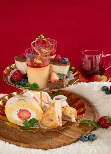 ▲淡路島産のいちごを使用したアフタヌーンティー