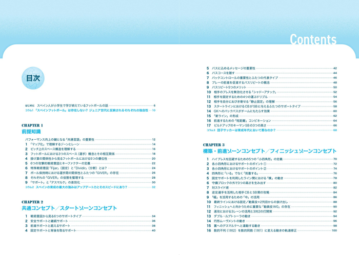 『小学生から知っておくべき フットボールのフォーマット』目次