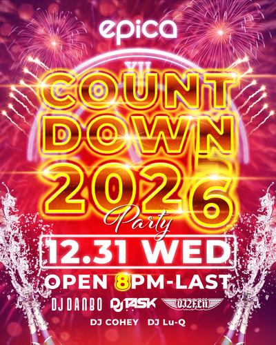 12月31日(水) COUNTDOWN PARTY 2025-2026