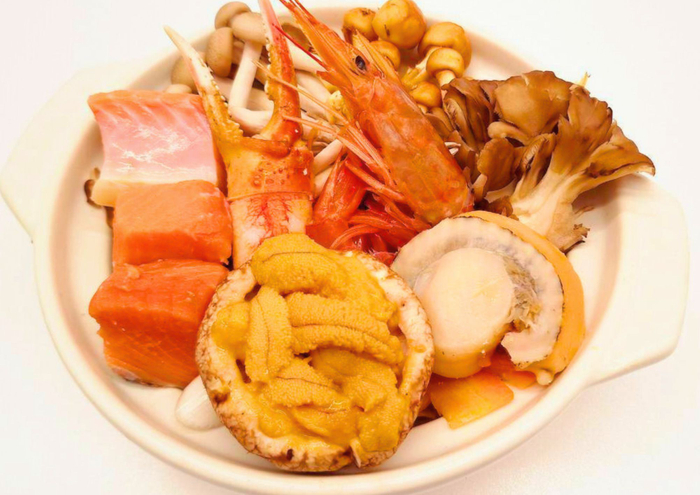 うにの風味たっぷりの石狩鍋スープ