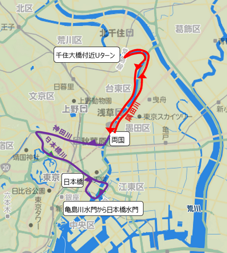 乗船コース図