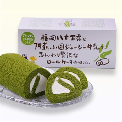 「ＪＡふくおか八女　阿蘇小国ジャージー牛乳の贅沢ロールケーキ 玉露＆あまおう詰合せ」
