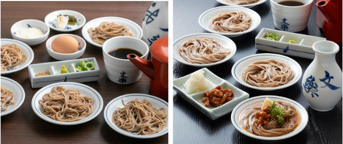 皿そば文楽のメニュー