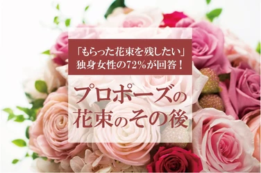 プロポーズの花束保存加工サービスを行う「シンフラワー」調べ　 『プロポーズの花束の長期保存』に関するアンケート結果