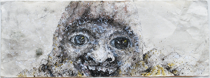 三瀬夏之介　「おにの神さん」絵本原画　2019年