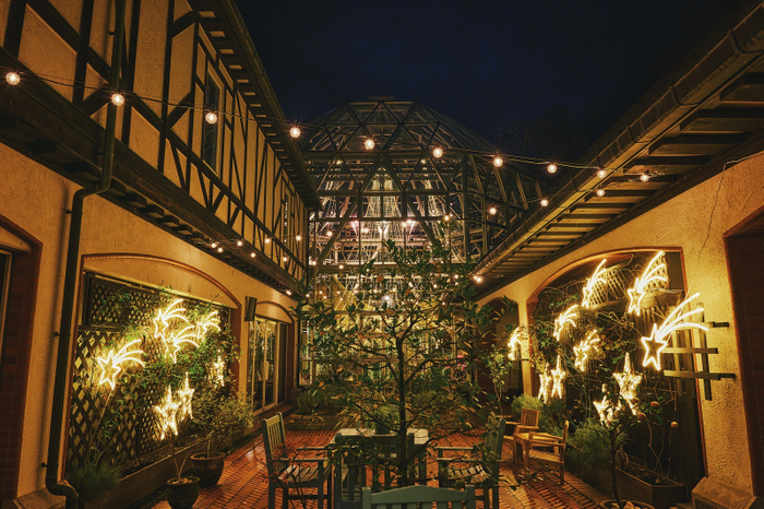 中庭のクリスマス