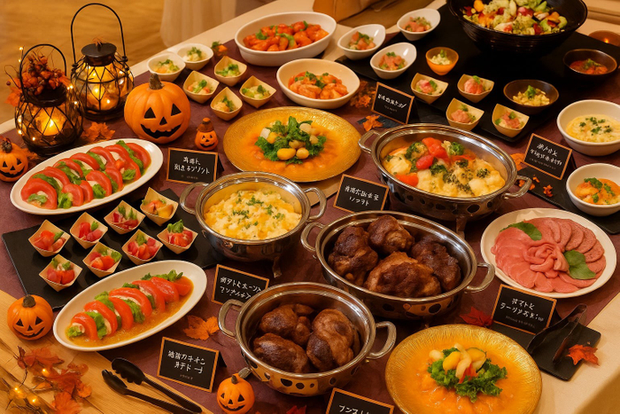 秋の味覚たっぷりのハロウィンビュッフェ