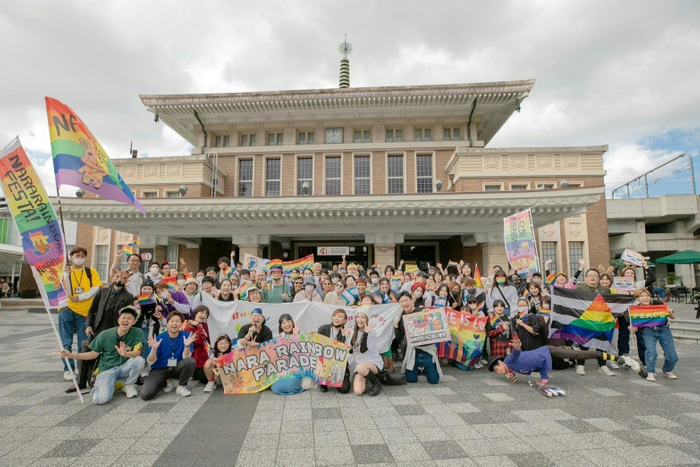奈良県初！奈良レインボーパレード開催時の集合写真(2023)