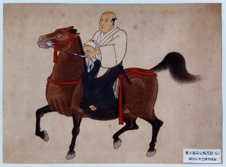 展示パネル例 徳川吉宗公騎馬図（伝） 和歌山市立博物館蔵