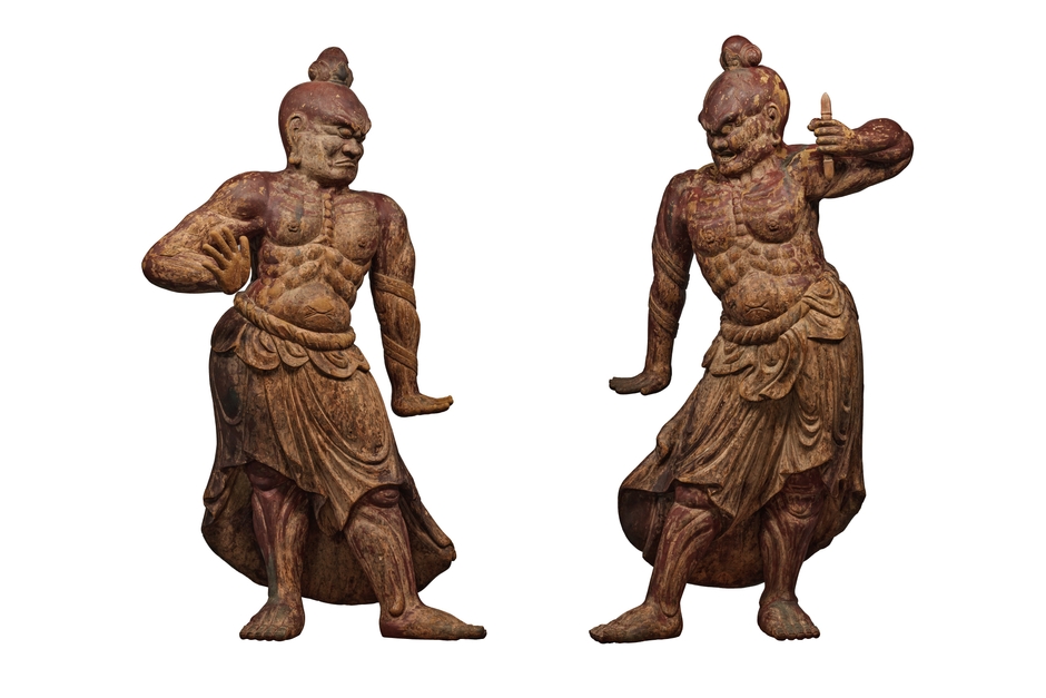 金剛力士立像　右から　阿形、吽形　平安時代・12世紀　東京国立博物館蔵　通年展示　本館11室