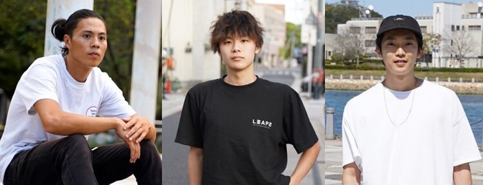 審査員3人(左から中澤克哉(LEAPSオーナー)、今村怜也(LEAPSライダー)、岩田祐介(LEAPSライダー)※敬称略