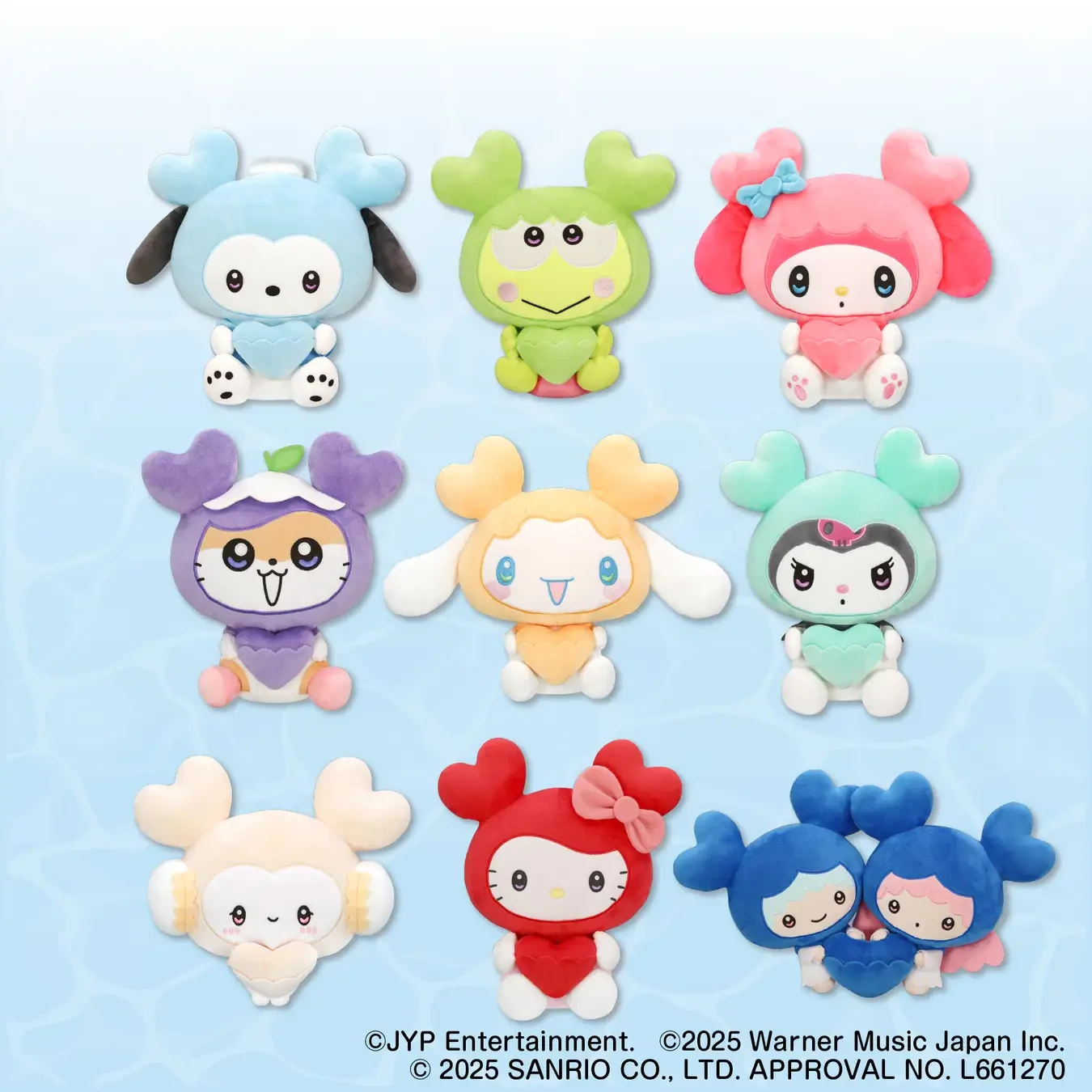 ▲TWICE LOVELYS&times;SANRIO CHARACTERS ポケットBIGぬいぐるみ（全9種）