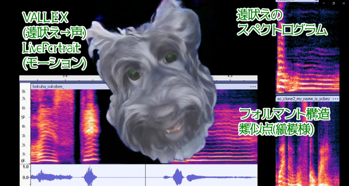 愛犬スコベエの「肉声」による歌唱