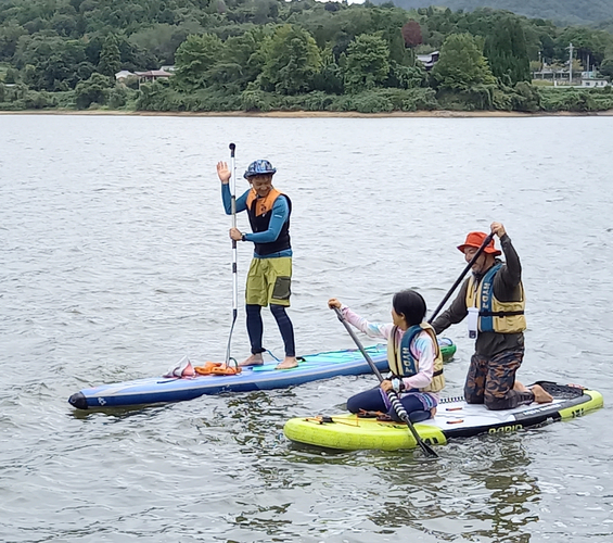 千丈寺湖でSUP体験