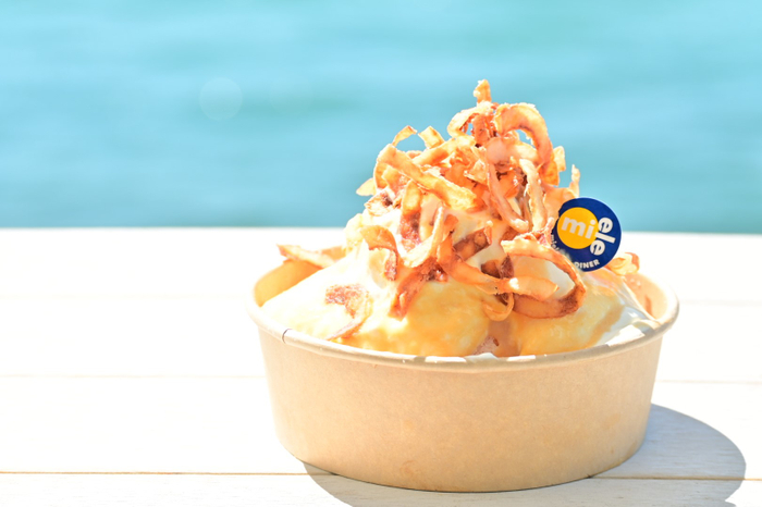 ▲「Diner&rsquo;s シェイブアイス　たまねぎキャラメル味」