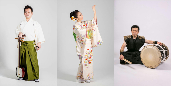 (三味線)廣原武美　(民謡)柿崎竹美　(和太鼓)鈴木淳一