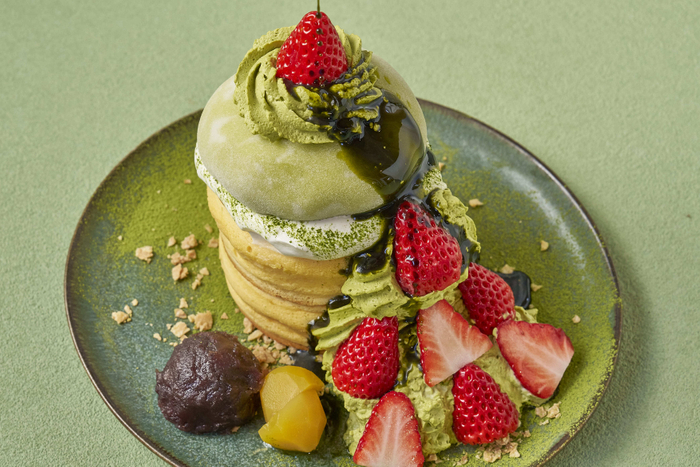 丹那抹茶のお濃茶いちごパンケーキ　※写真はイメージです
