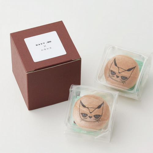 ・NAVY.WOのオリジナル&ldquo;wo Neco&rdquo;を和楽紅屋がプリンティングしたコラボレーションマカロン。