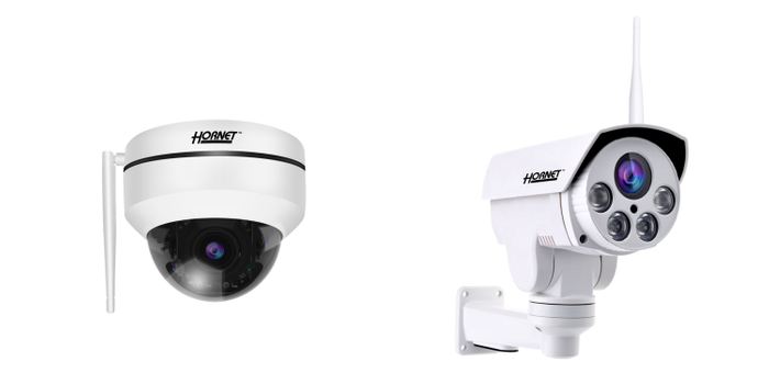 左:HC-220DH(ドーム型)、右:HC-202BX(バレット型)