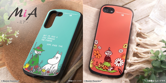 『ムーミン』/耐衝撃ケース MiA:(左)ムーミン&スナフキン(右) リトルミイ&お花