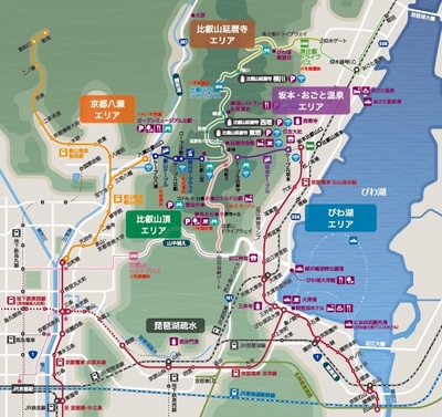 比叡山・びわ湖周辺のＭＡＰ