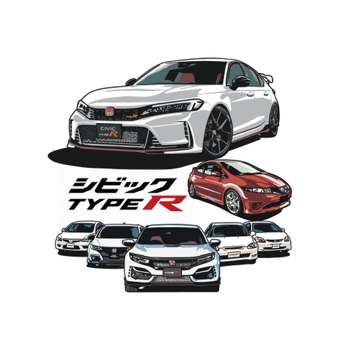 2501HD41-14 HONDA シビック TYPE R Tシャツ