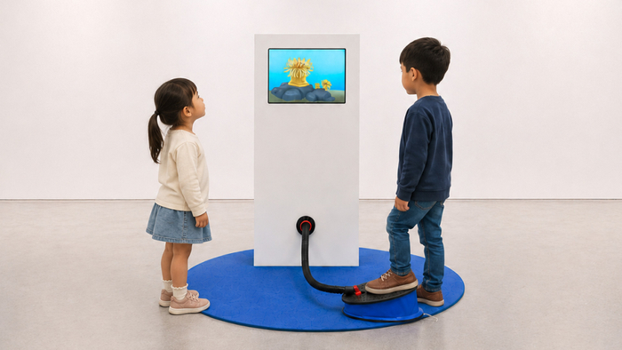 東京工芸大学インタラクティブメディア学科4年生5名が制作した作品「おさかな研究ラボ　びっくりーず」