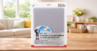 硬質素材でやわらかい場所でもマウス操作が快適！
レトロデザインのSwitch2 Joy-Con2用マウスパッドが登場