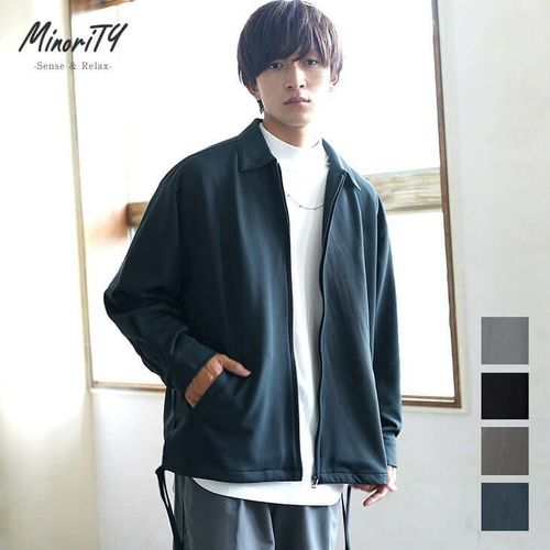 とろみジップアップブルゾン