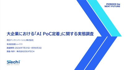 双日テックイノベーション、 大企業の「AI PoC定着に関する実態調査」を公開