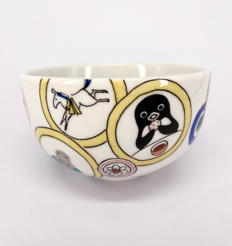 九谷焼　抹茶碗「お茶を楽しむ」直径11.5&times;高さ7cm　88,000cm