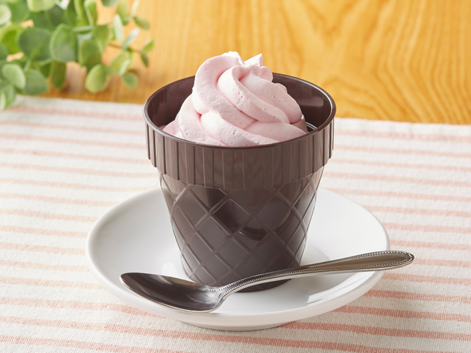 ソフトクリームみたいなプリン～練乳いちご～　イメージ画像