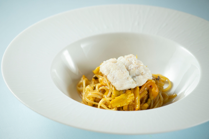 ▲Grand Baobab「淡路鱧と黄野菜のアーリオオーリオ」