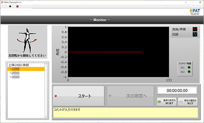 ソフトウェア画面【測定中】
