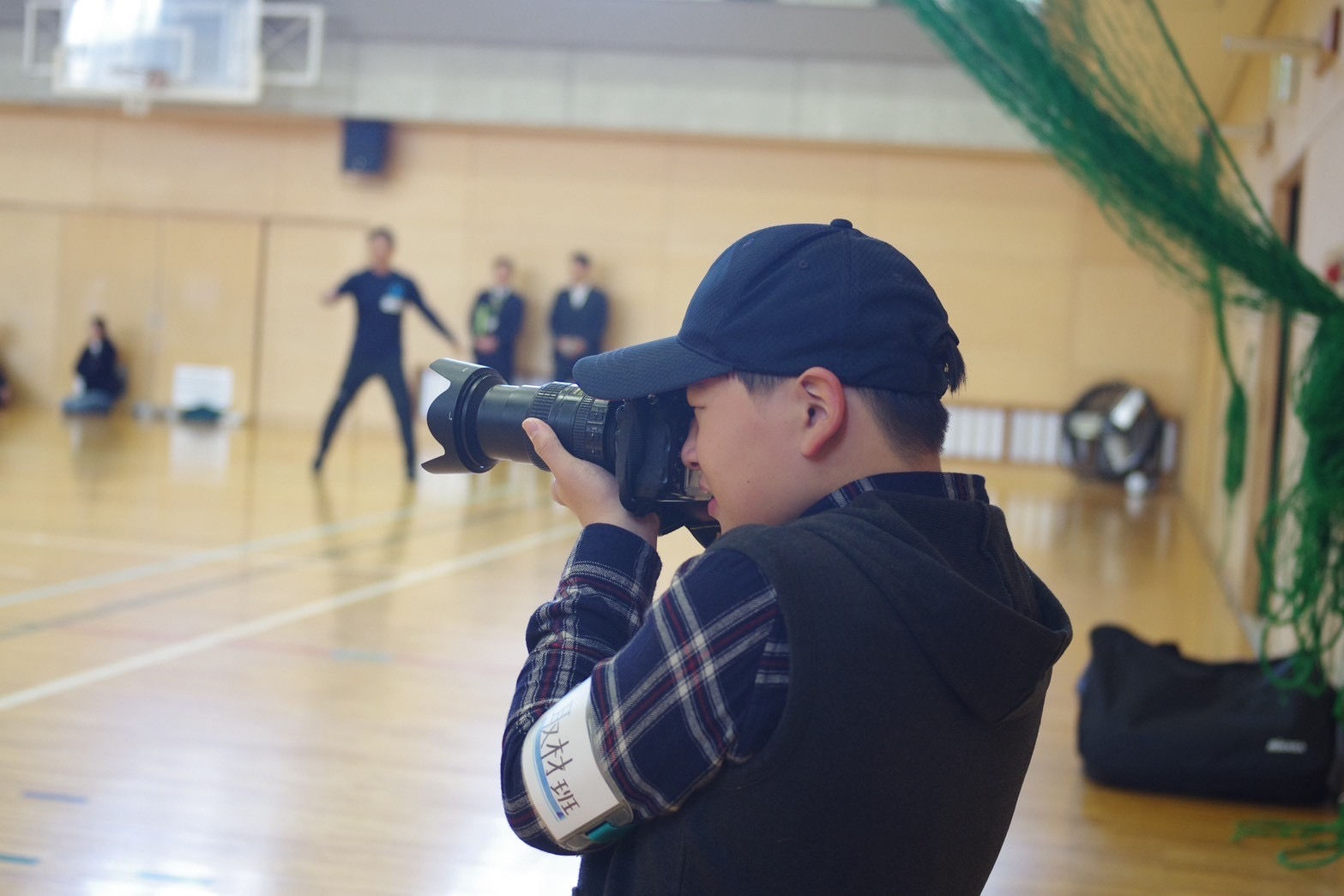 第一弾実証事業のコベカツ体験会にて、取材にあたる編集部員