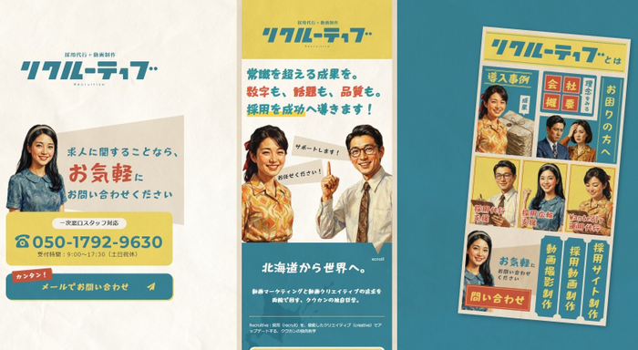 動画マーケティング&times;クリエイティブ採用支援「Recruitive（リクルーティブ）」