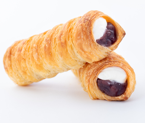 あずきコルネ和三盆クリーム