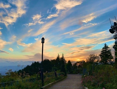京都方面の夕景（9月上旬）