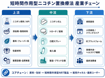 図. 短時間作用型ニコチン置換療法産業チェーン