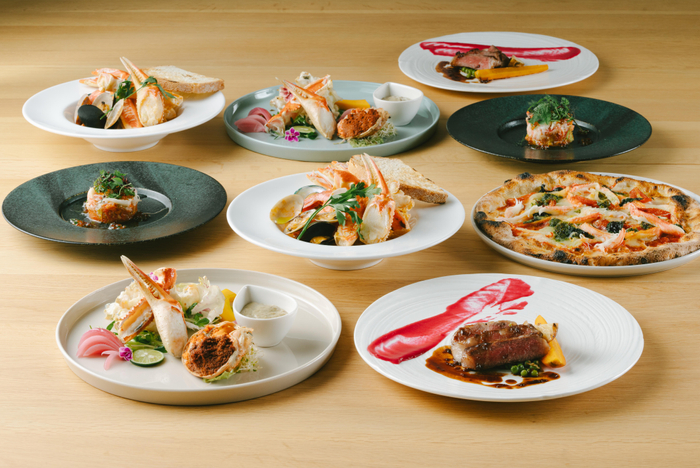 ＜FUYU -蟹&牛-＞コース 一例