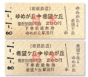 ゆめきぼ切符（イメージ）