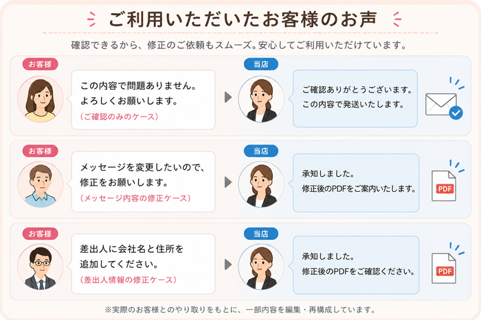 ご利用いただいたお客様のお声