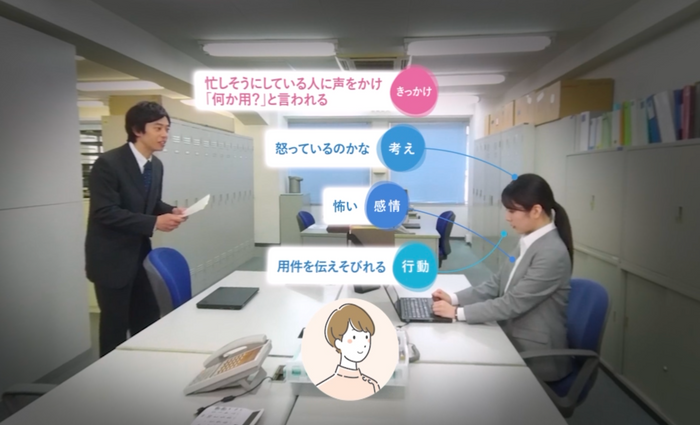 ＜忙しそうな人に連絡をする＞