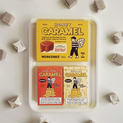 WORKERBEE（ワーカービー）はちみつキャラメルセット（アールグレイ・ごま）