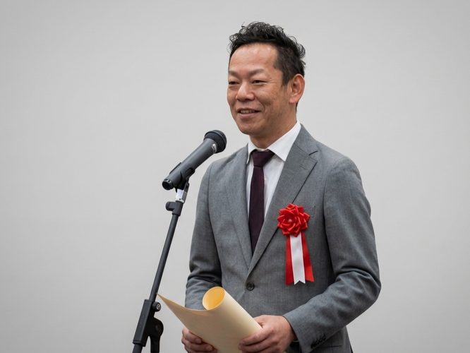 山上氏　授賞式にて