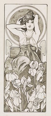 アルフォンス・ミュシャ《アメジスト（連作『四つの宝石』より）》1900年